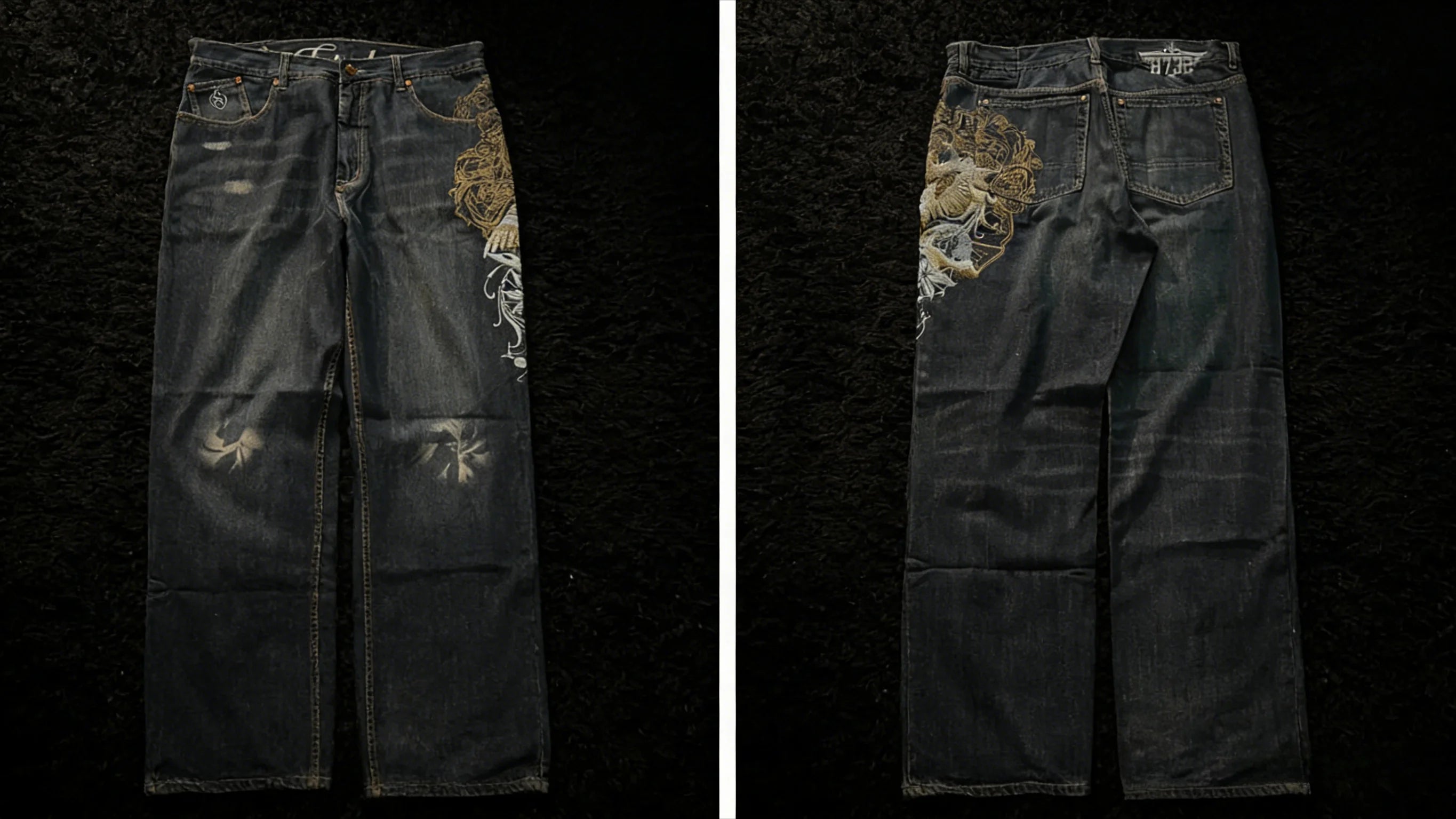 Spodnie Y2K Black Washed