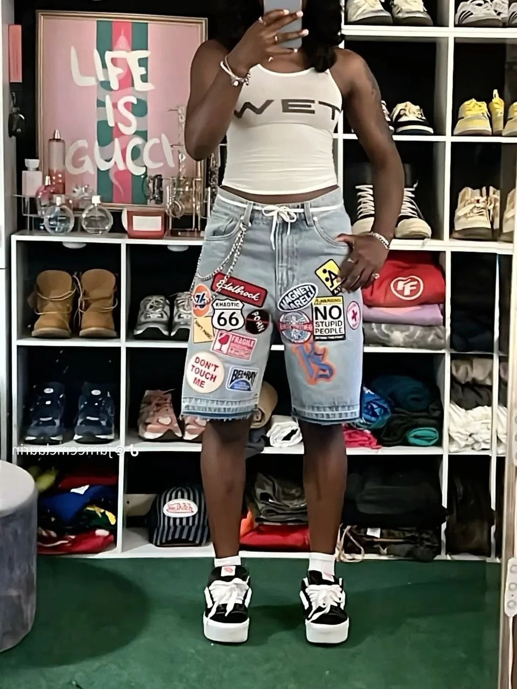Spodenki Cartoon Patchwork