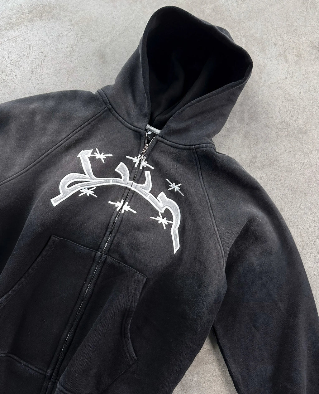 Y2k Reißverschluss-Hoodie