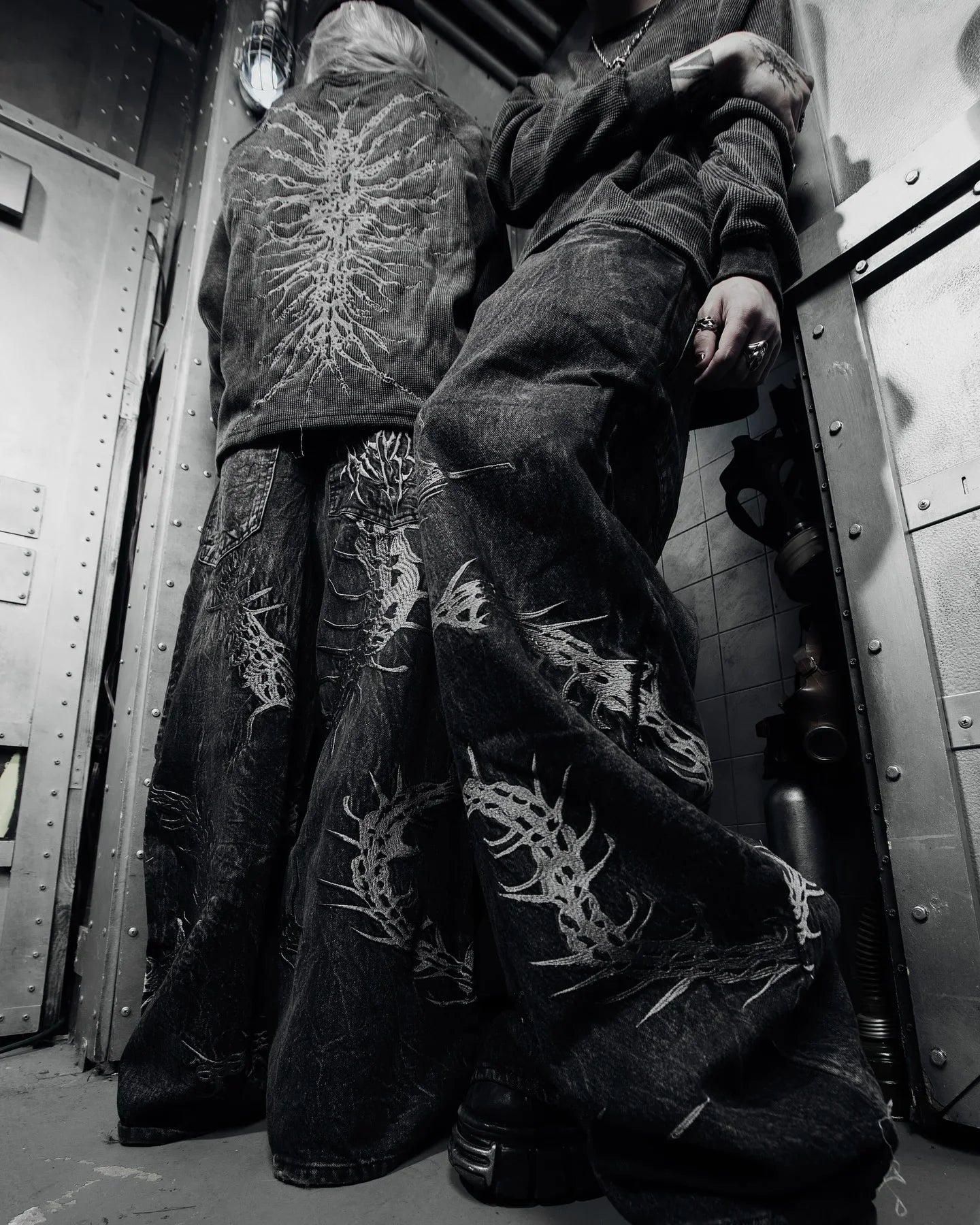 Spodnie Gothic Embroidery