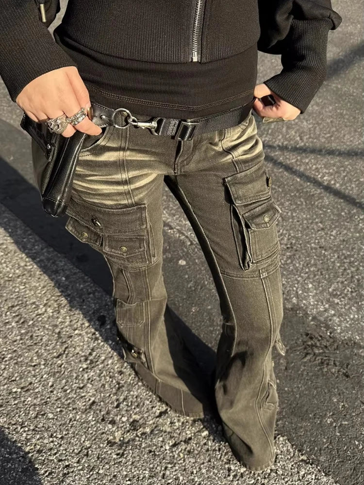 Spodnie Deeptown Punk Women Flared Jeans