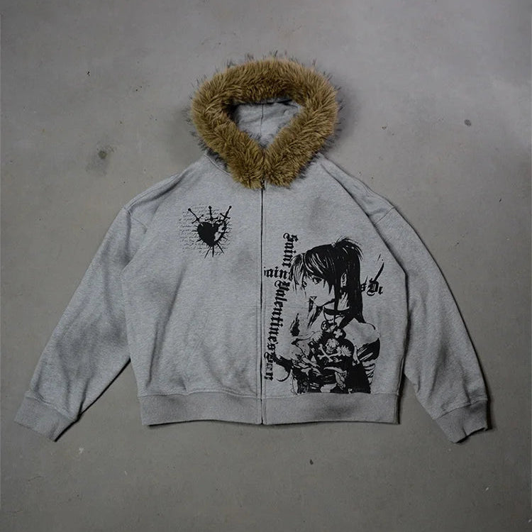 Bluza z Futrowym kapturem