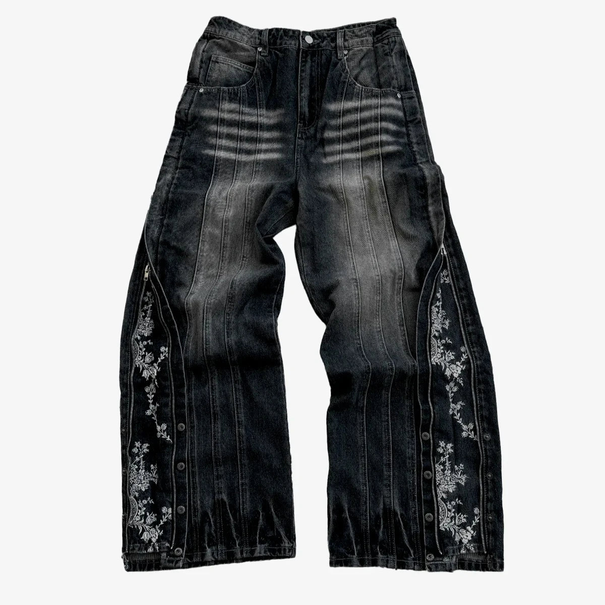 Flower Baggy Jeans