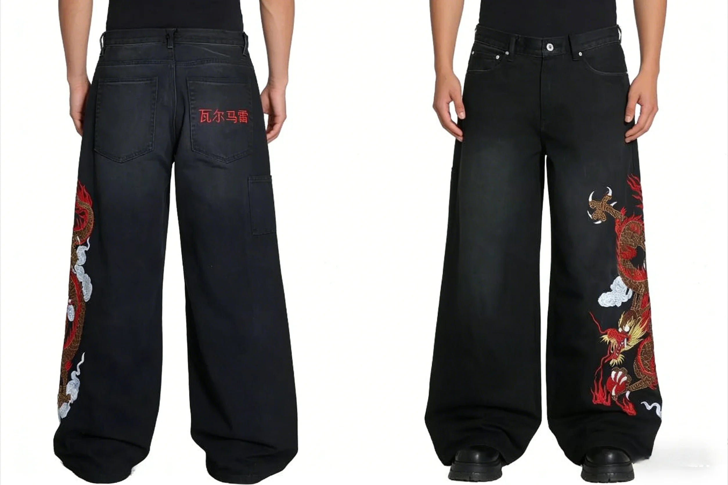 Spodnie Y2K Black Washed