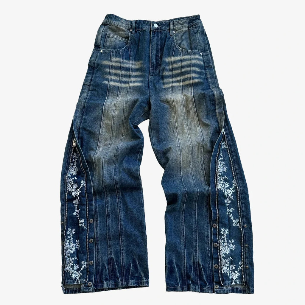 Flower Baggy Jeans