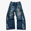 Flower Baggy Jeans