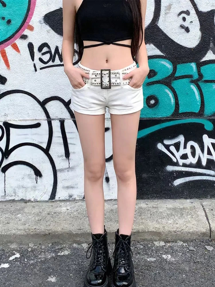 Spodenki White Denim Shorts