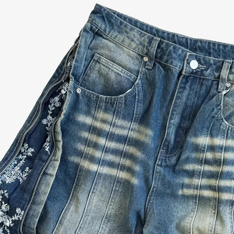 Flower Baggy Jeans