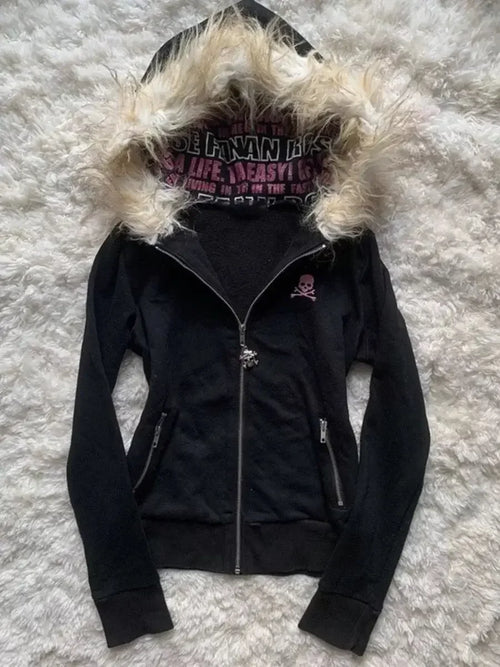 Bluza dla Kobiet z futrem Y2K