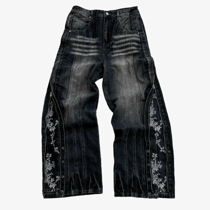 Flower Baggy Jeans
