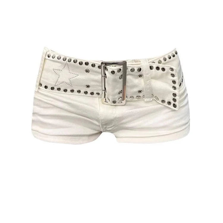 Spodenki White Denim Shorts