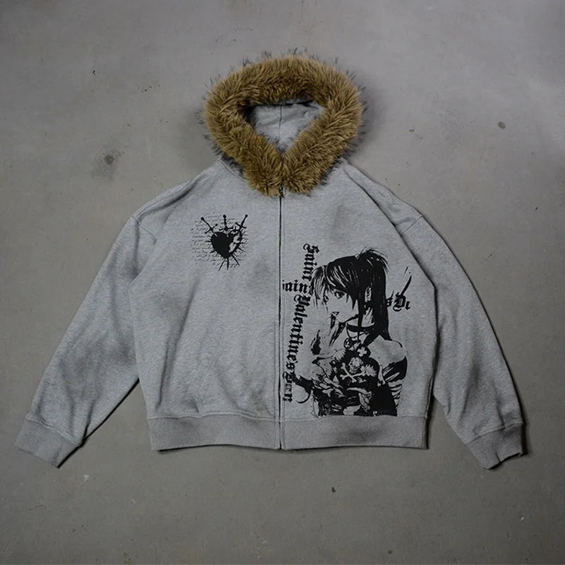 Bluza z Futrowym kapturem