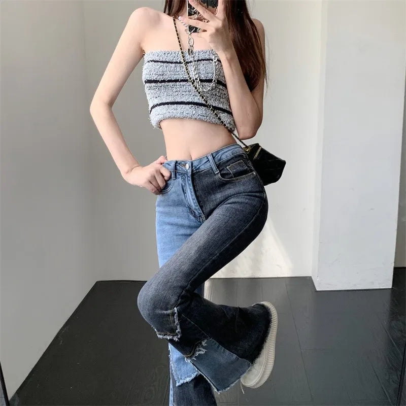 Spodnie Slim Fit Women's Long Pants Bell
