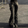 Spodnie Deeptown Punk Women Flared Jeans